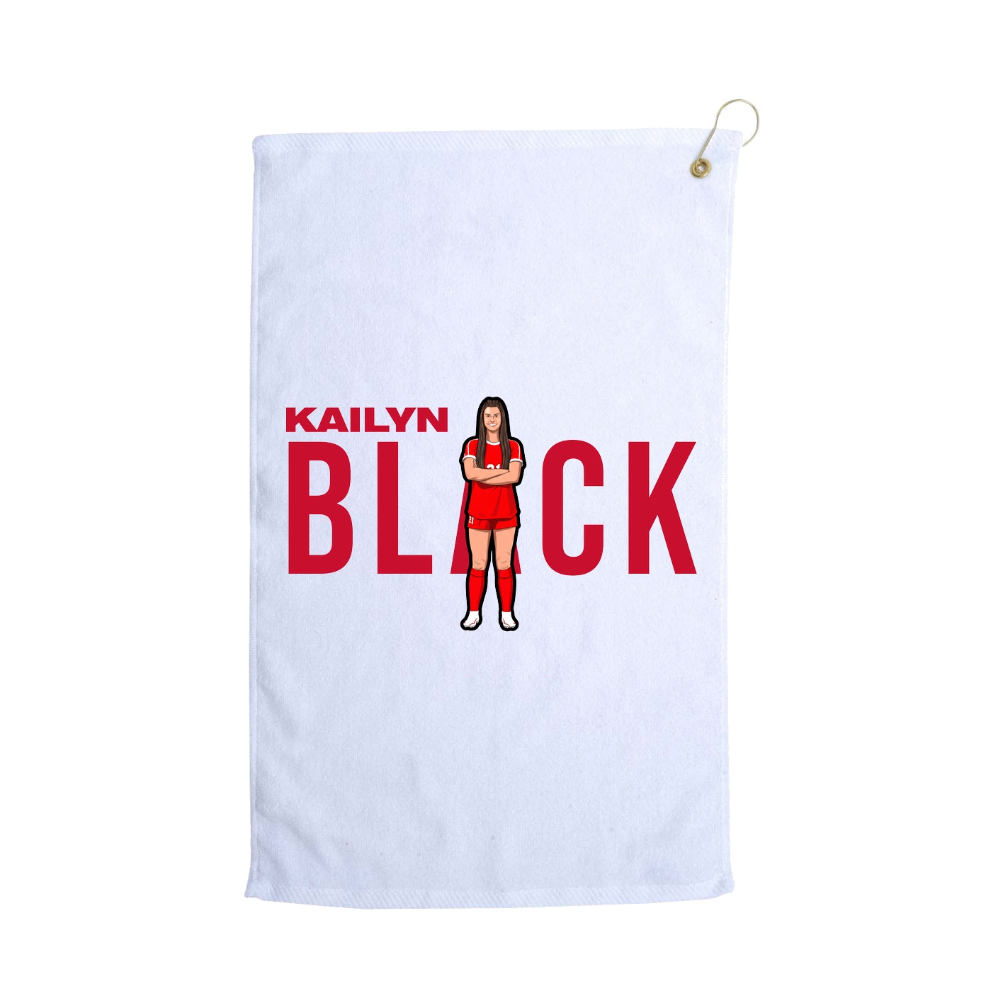 Golf Towel — Player Name in White