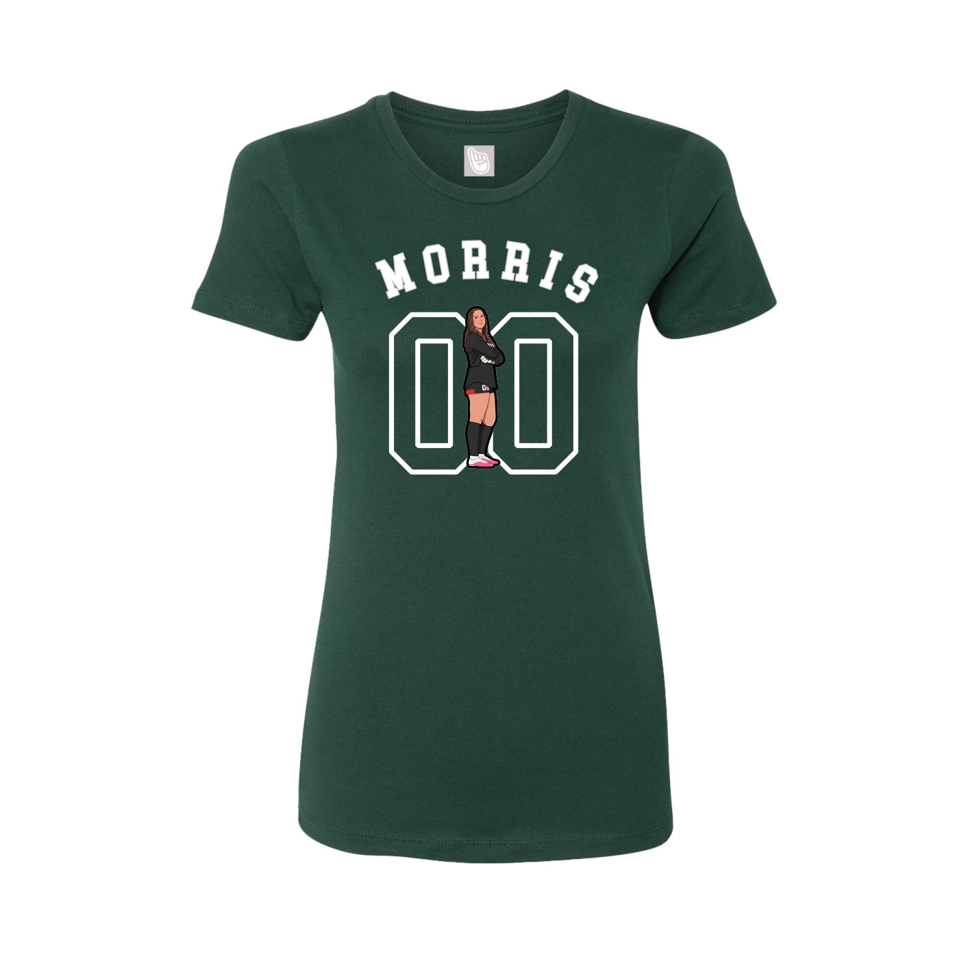 Fitted Women's Tee — Shirsey Arch in Green