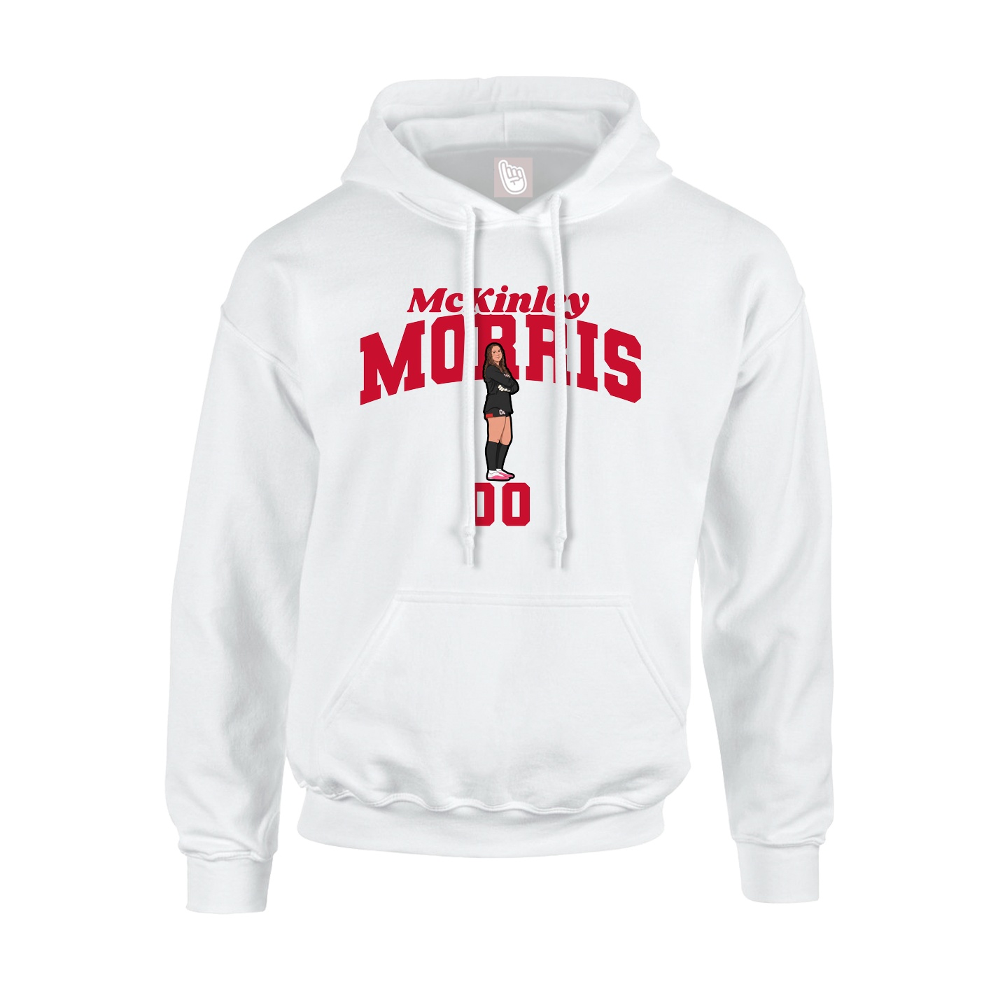 Hoodie — Signature Arch in White