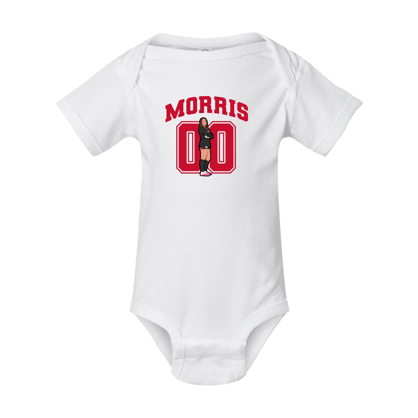 Baby Onesie — Number in White