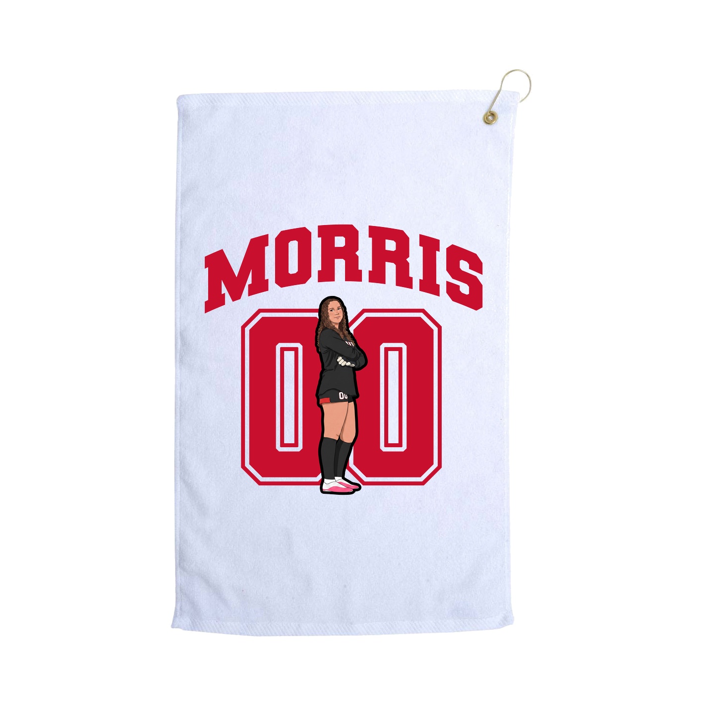 Golf Towel — Number in White