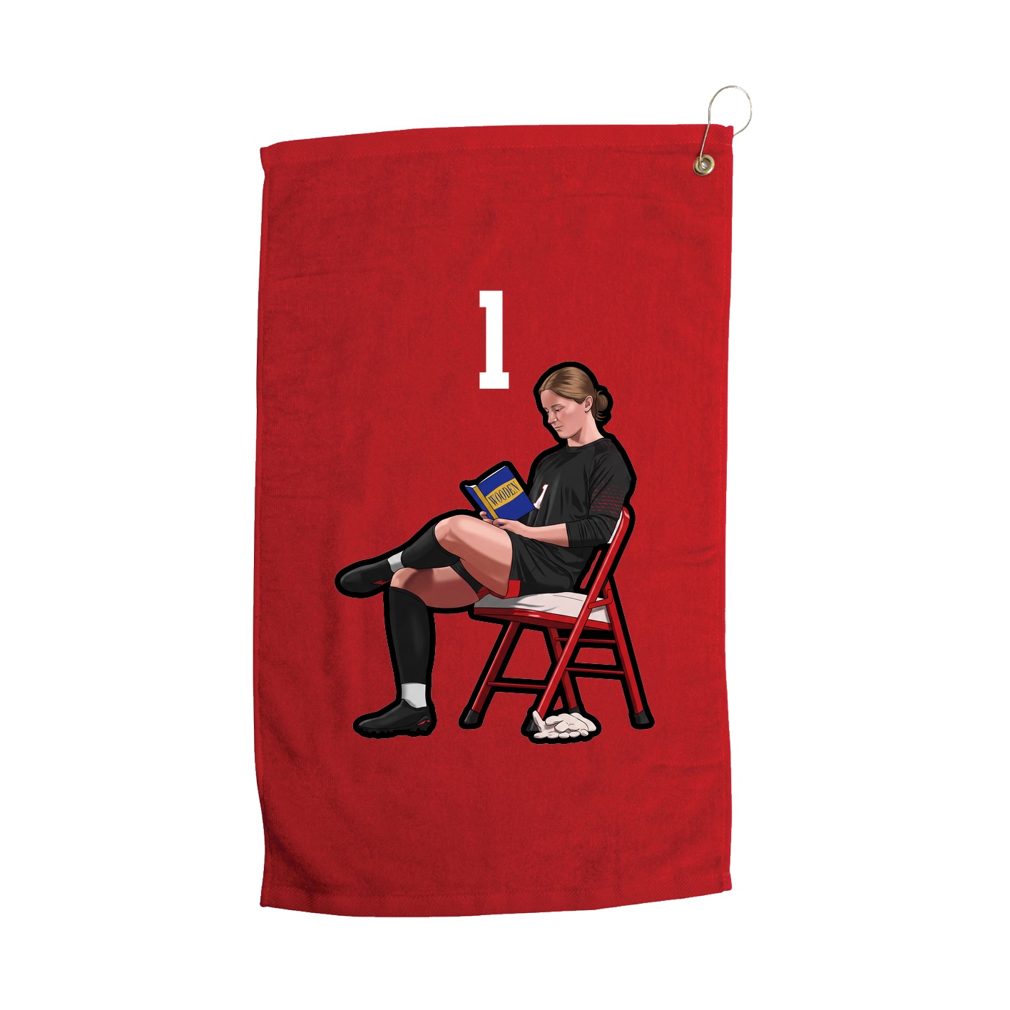 Golf Towel — Number Top in Red