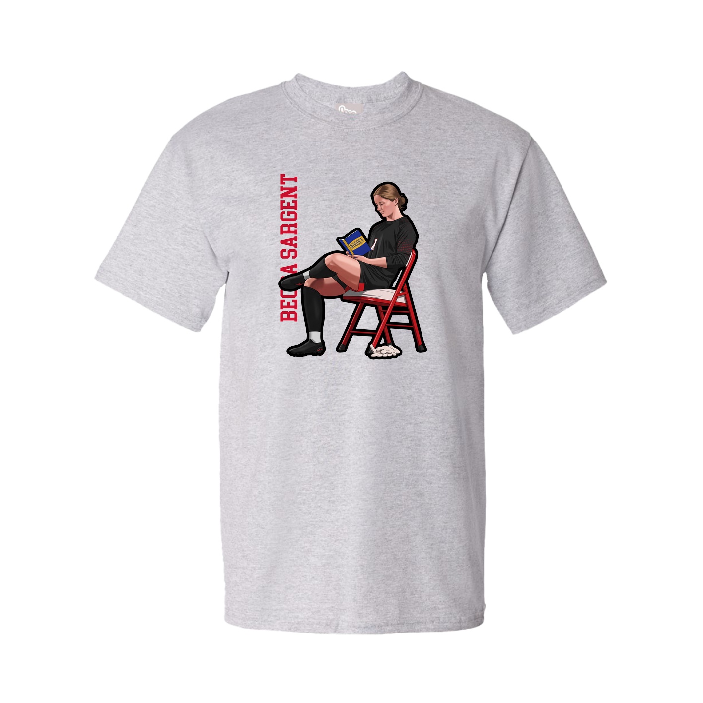 Tee — Name Vertical in Grey