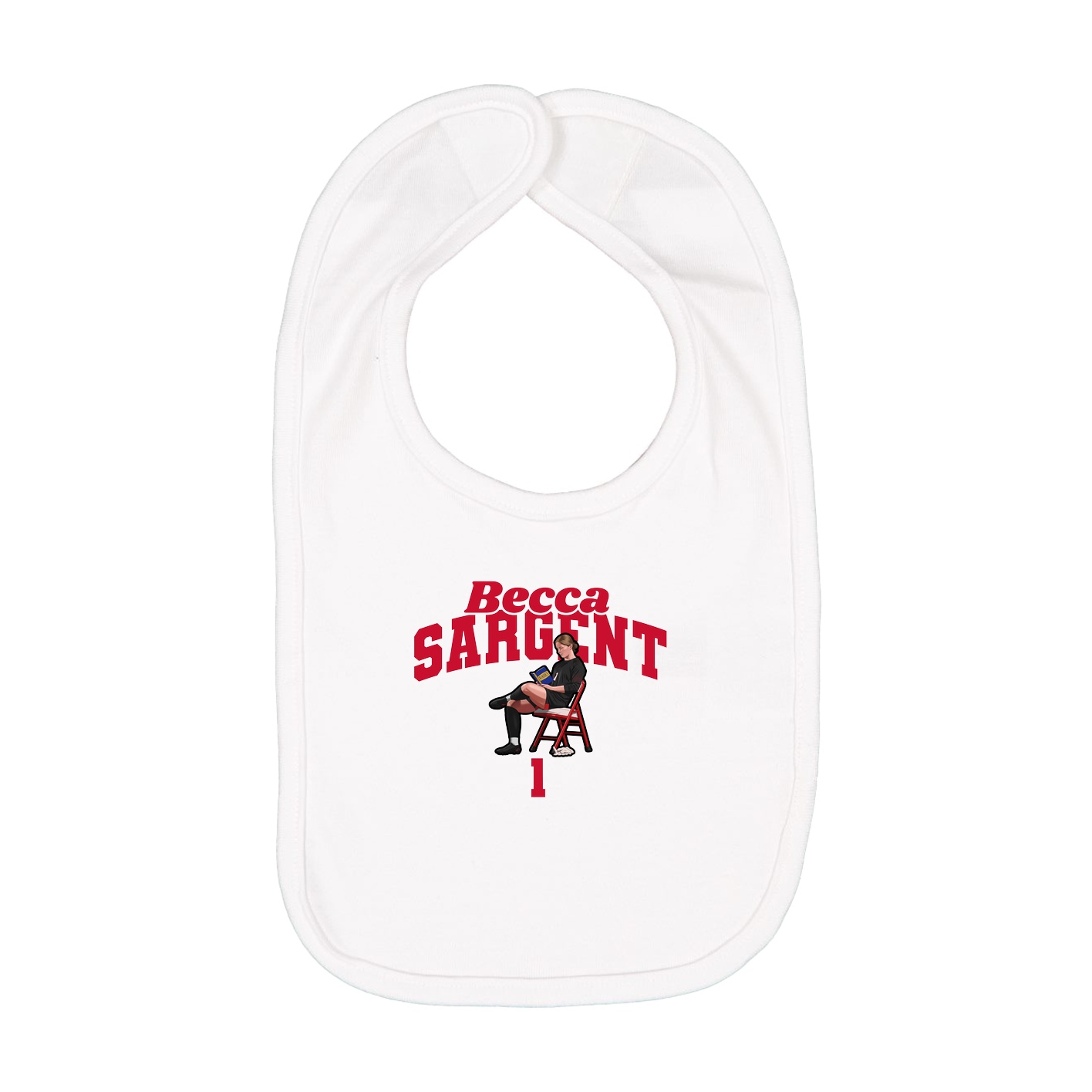 Infant Bib — Signature Arch in White