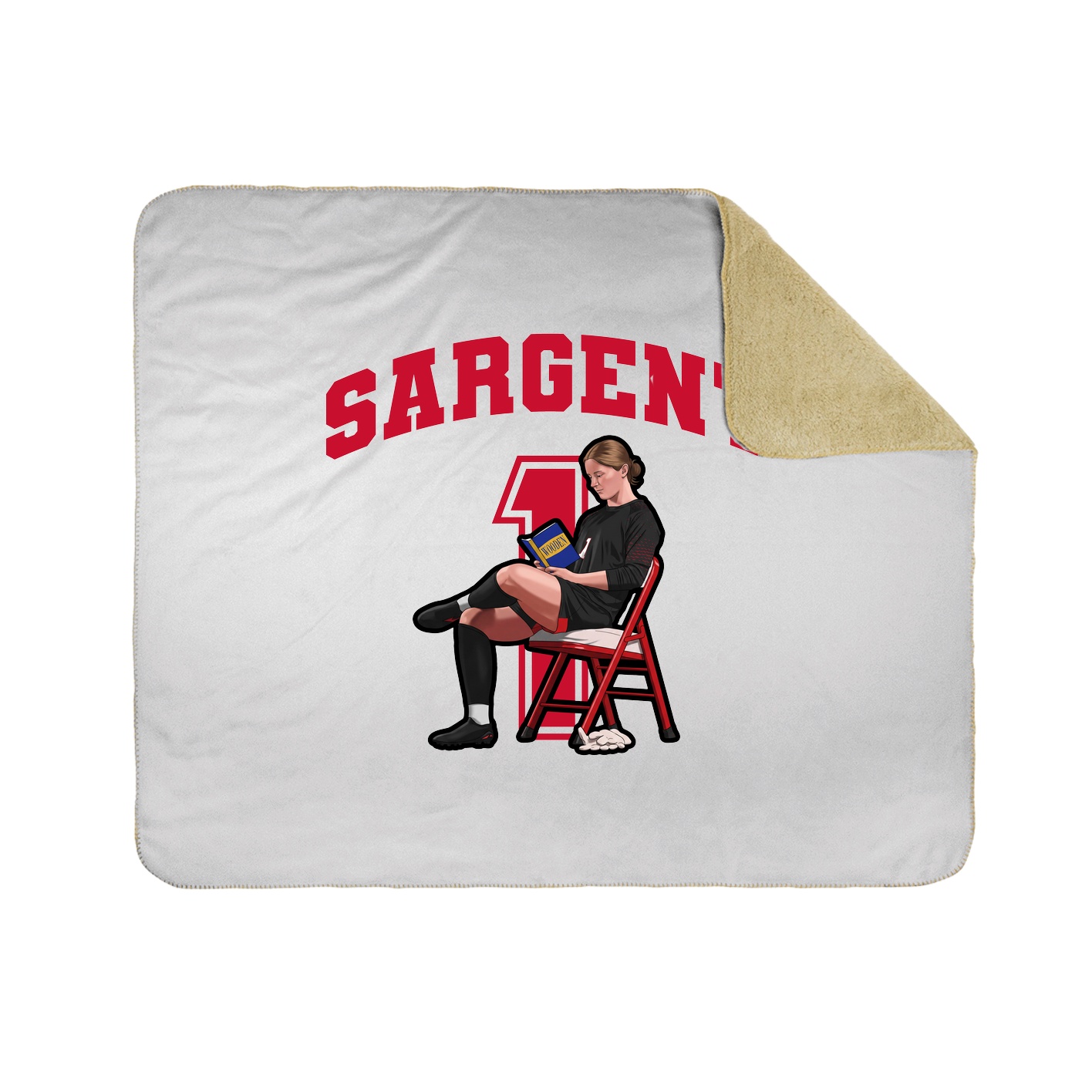 Throw Blanket — Number in White