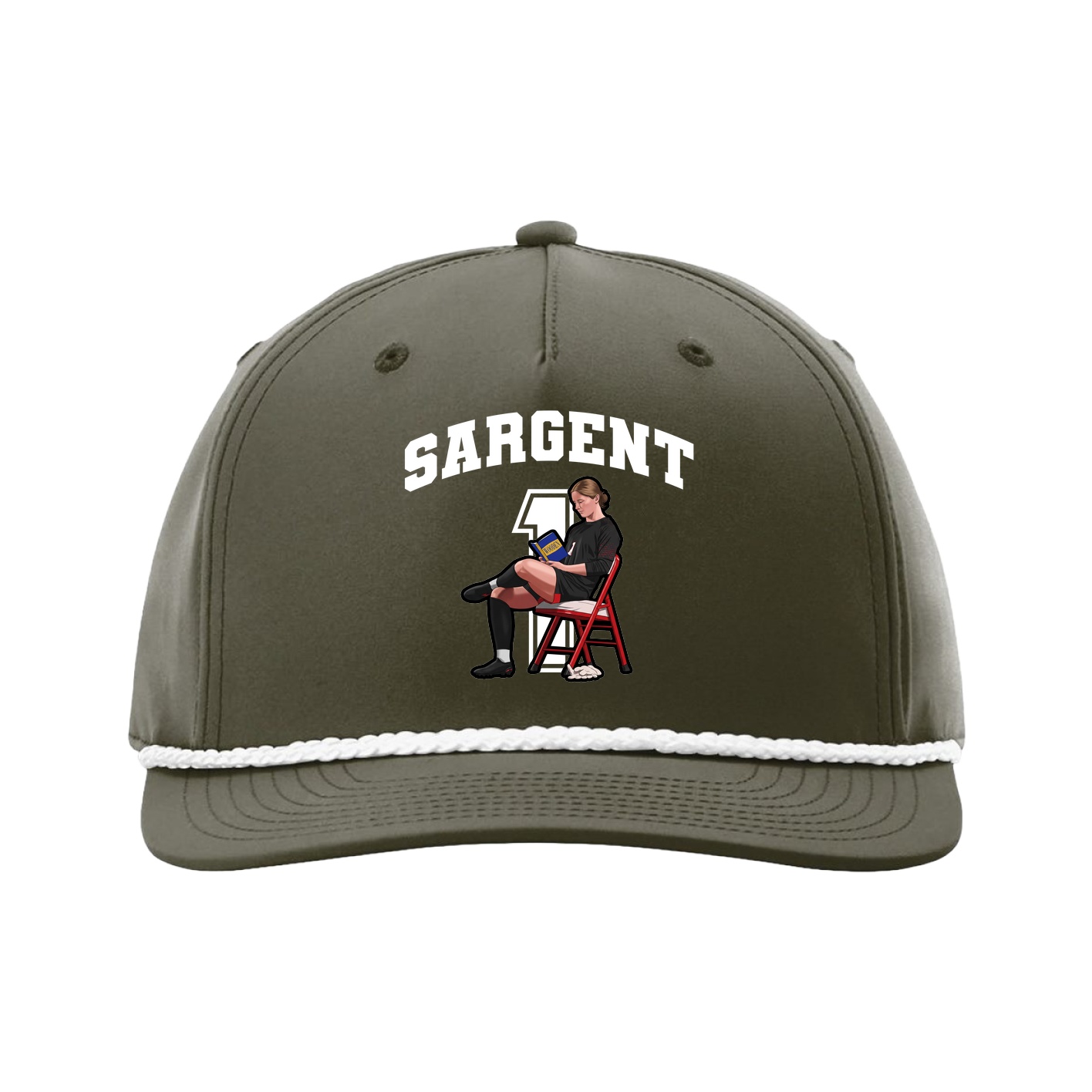 Five-Panel Classic Rope Cap — Number in Green