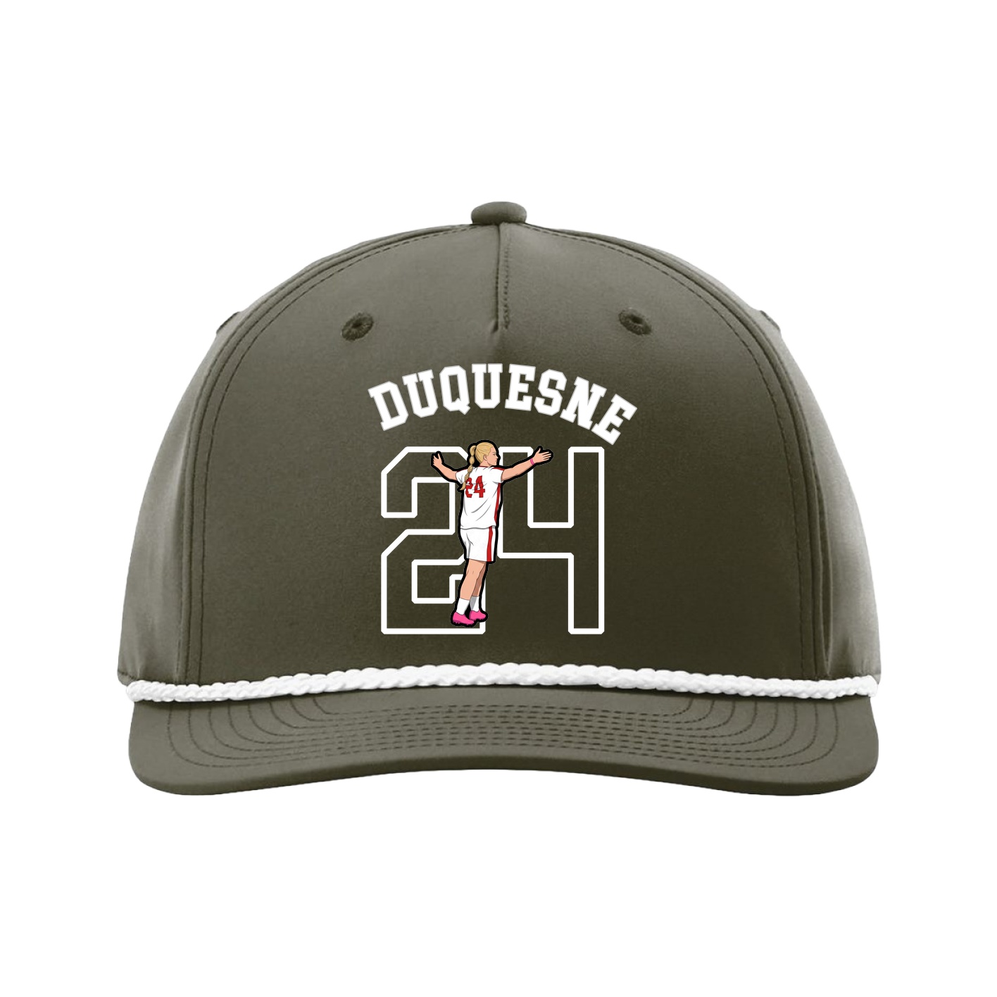 Five-Panel Classic Rope Cap — Shirsey Arch in Green