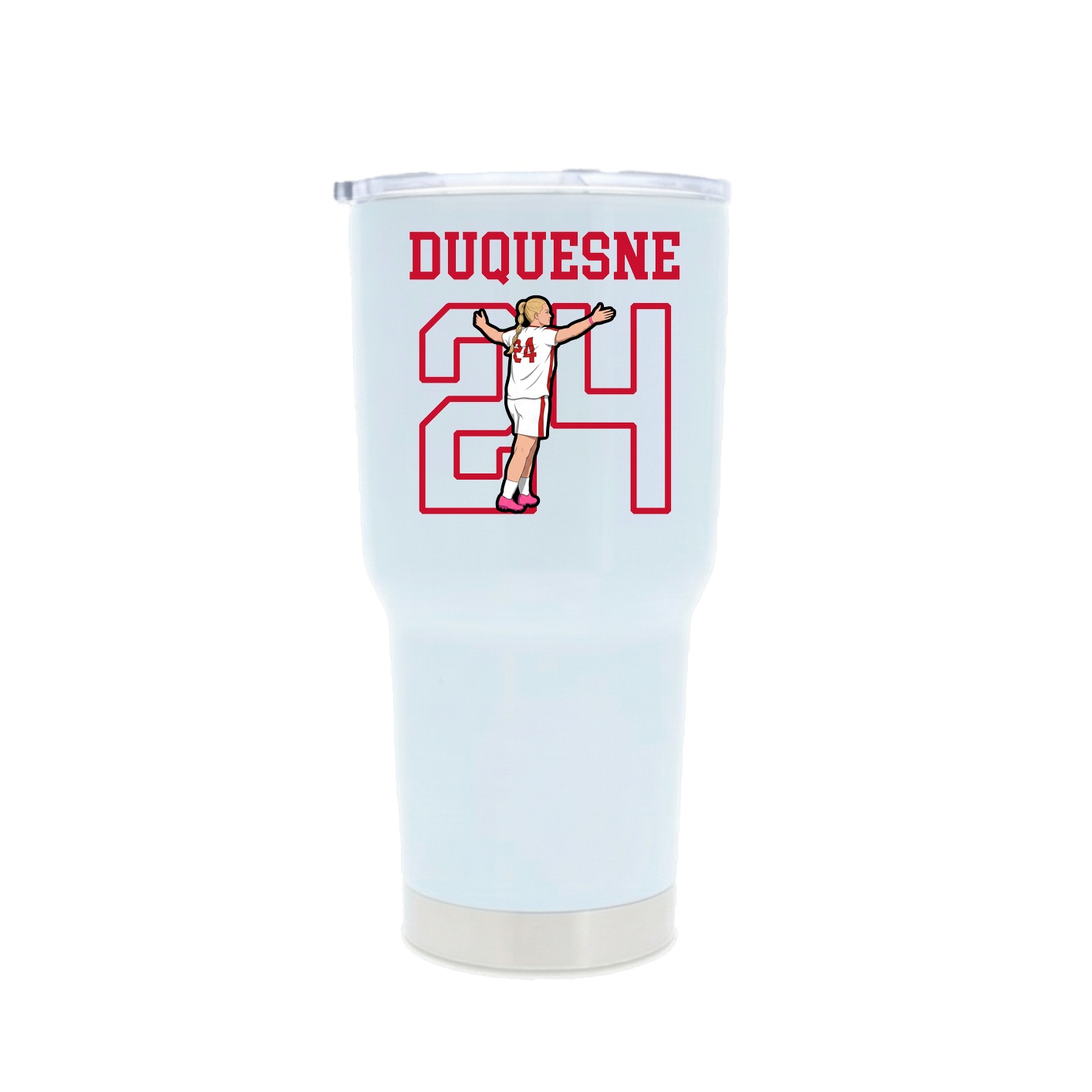 30oz Stainless Steel Tumbler — Shirsey in White