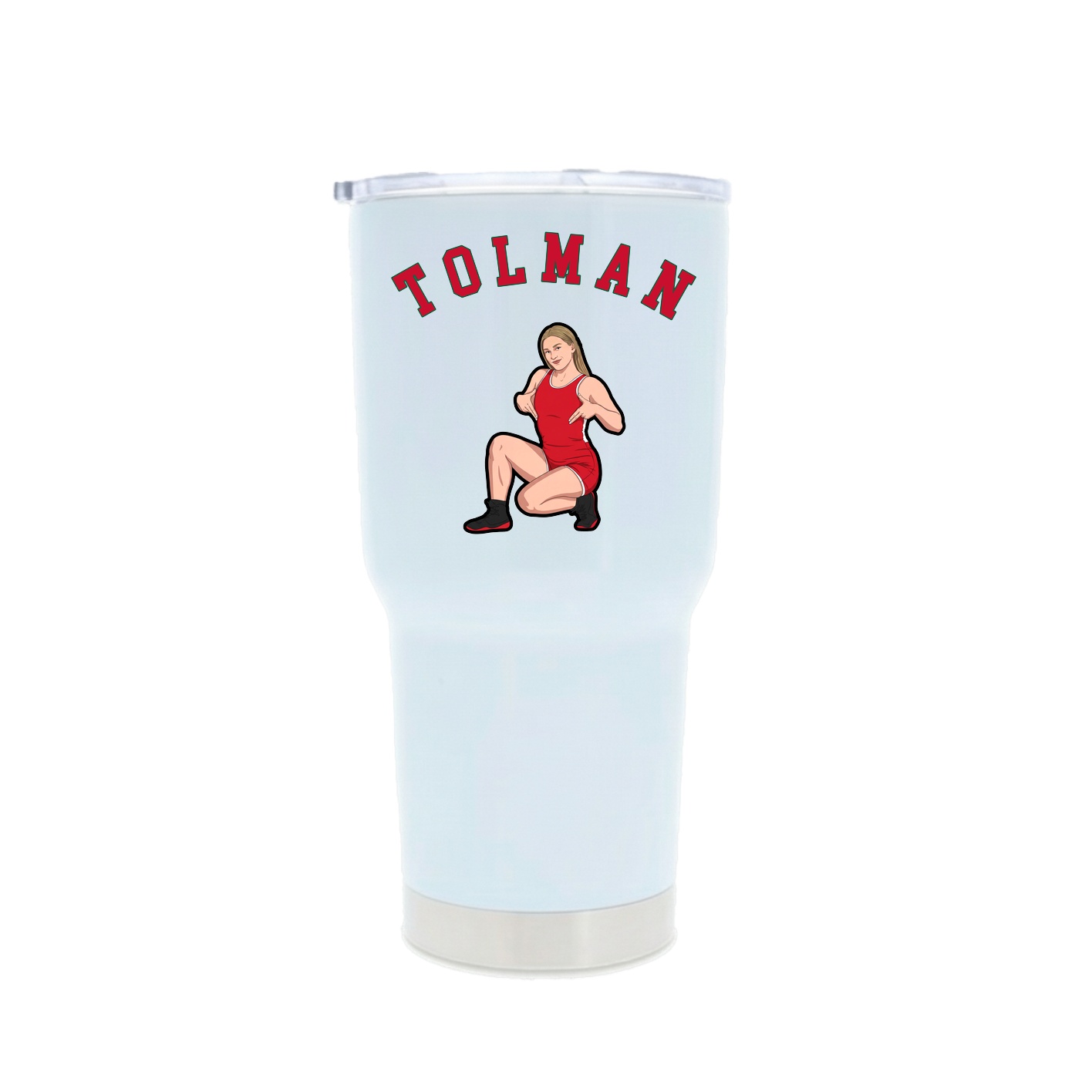 30oz Stainless Steel Tumbler — Shirsey Arch in White