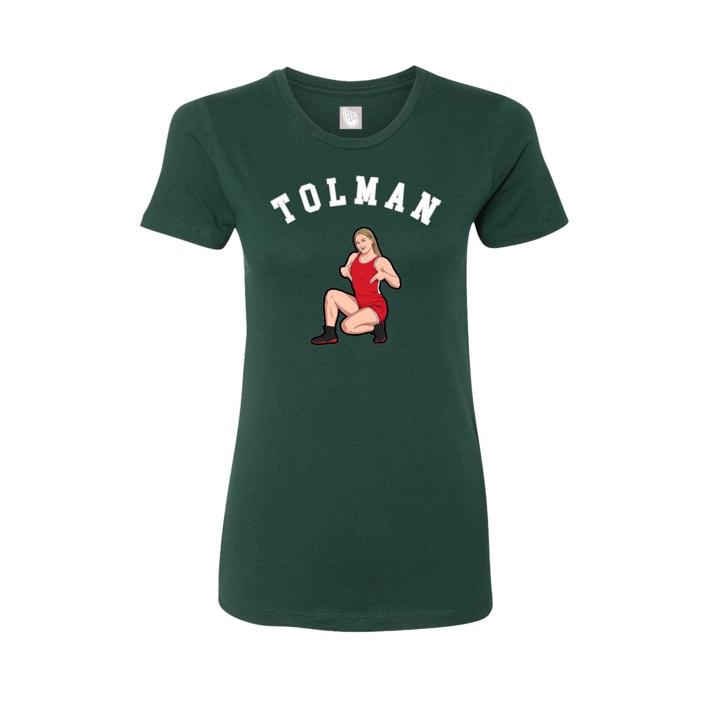 Fitted Women's Tee — Shirsey Arch in Green