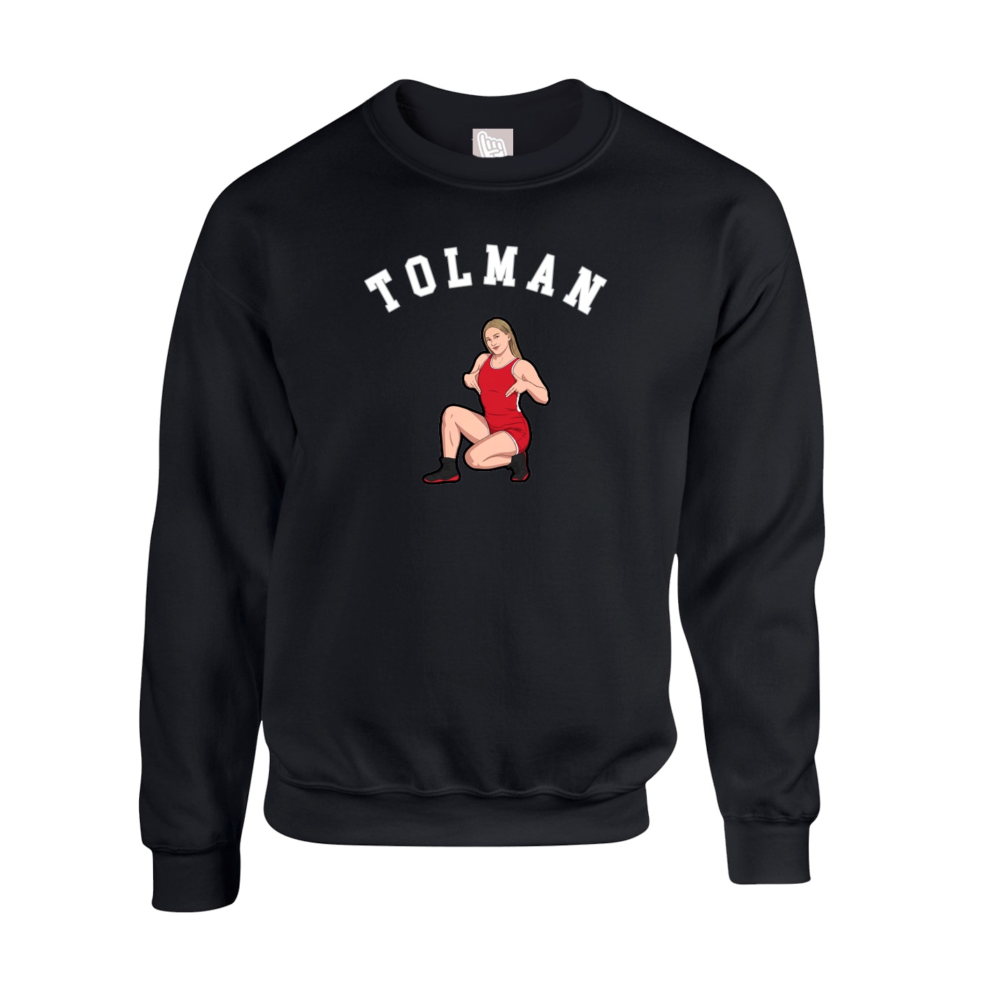 Fleece Crew — Shirsey Arch in Black