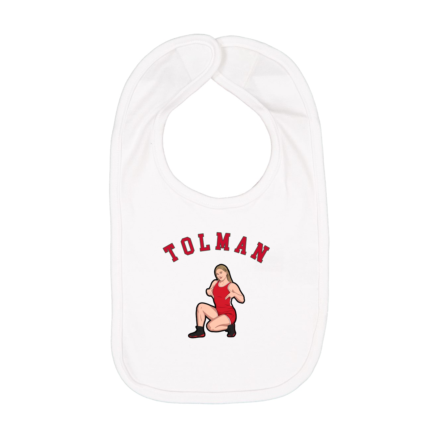 Infant Bib — Shirsey Arch in White