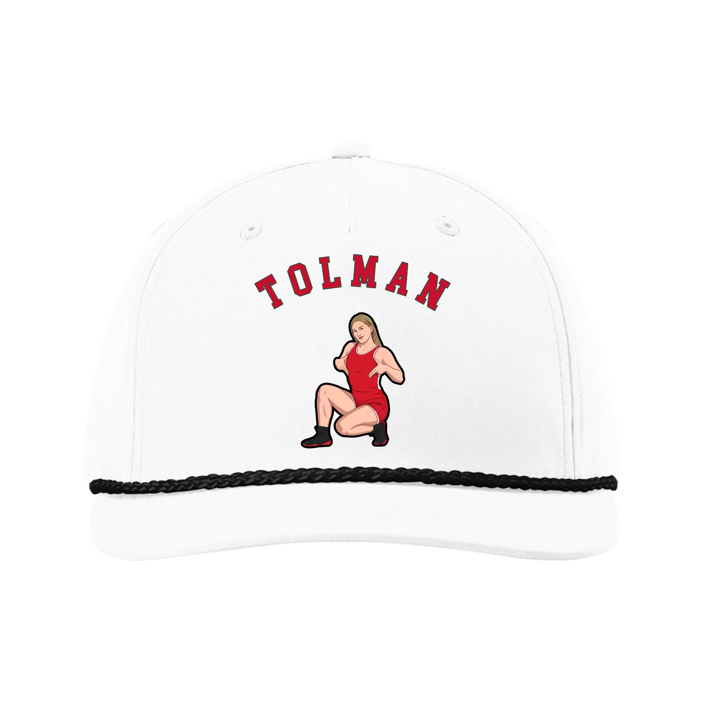 Five-Panel Classic Rope Cap — Shirsey Arch in White