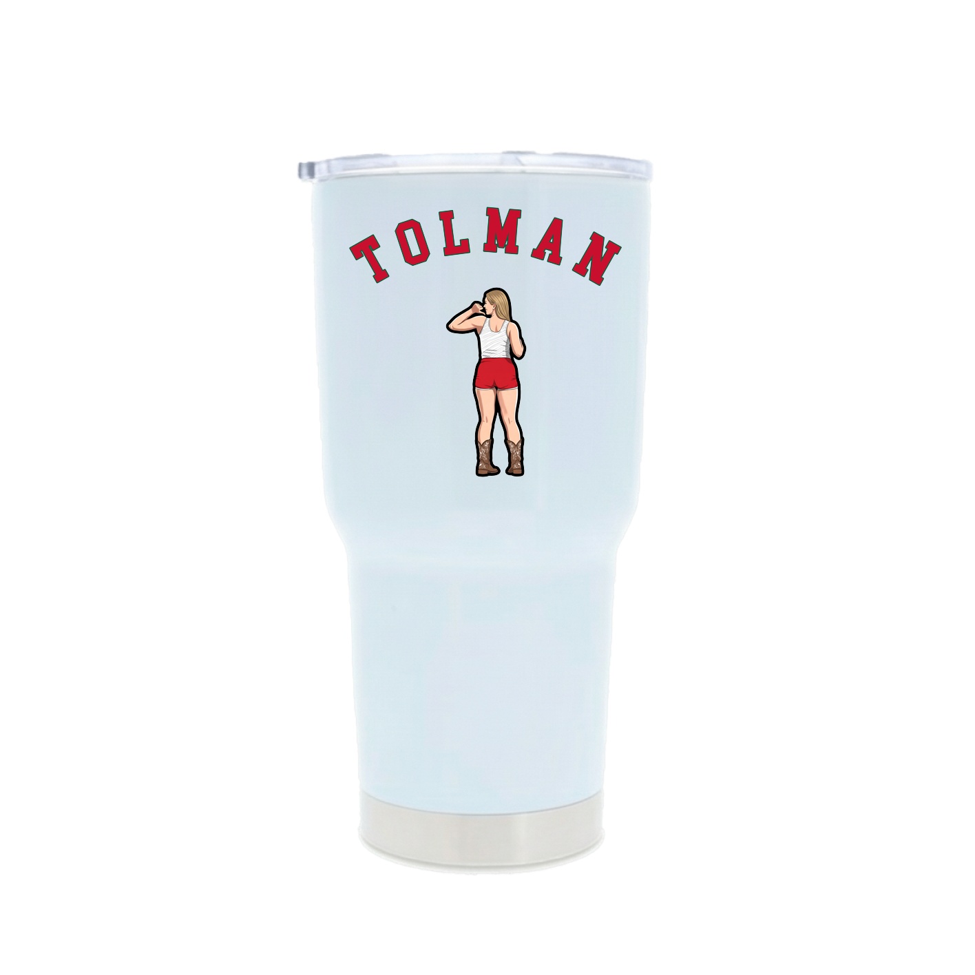 30oz Stainless Steel Tumbler — Shirsey Arch in White