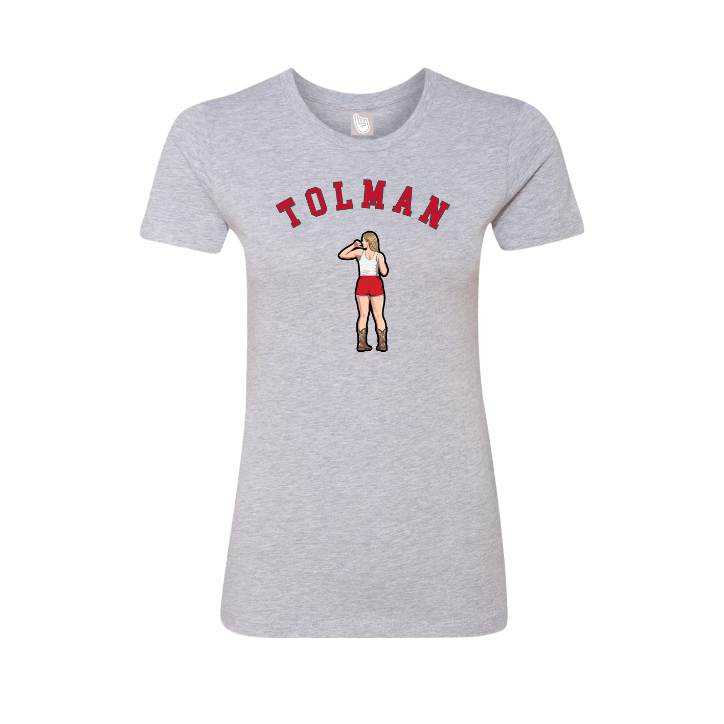 Fitted Women's Tee — Shirsey Arch in Grey