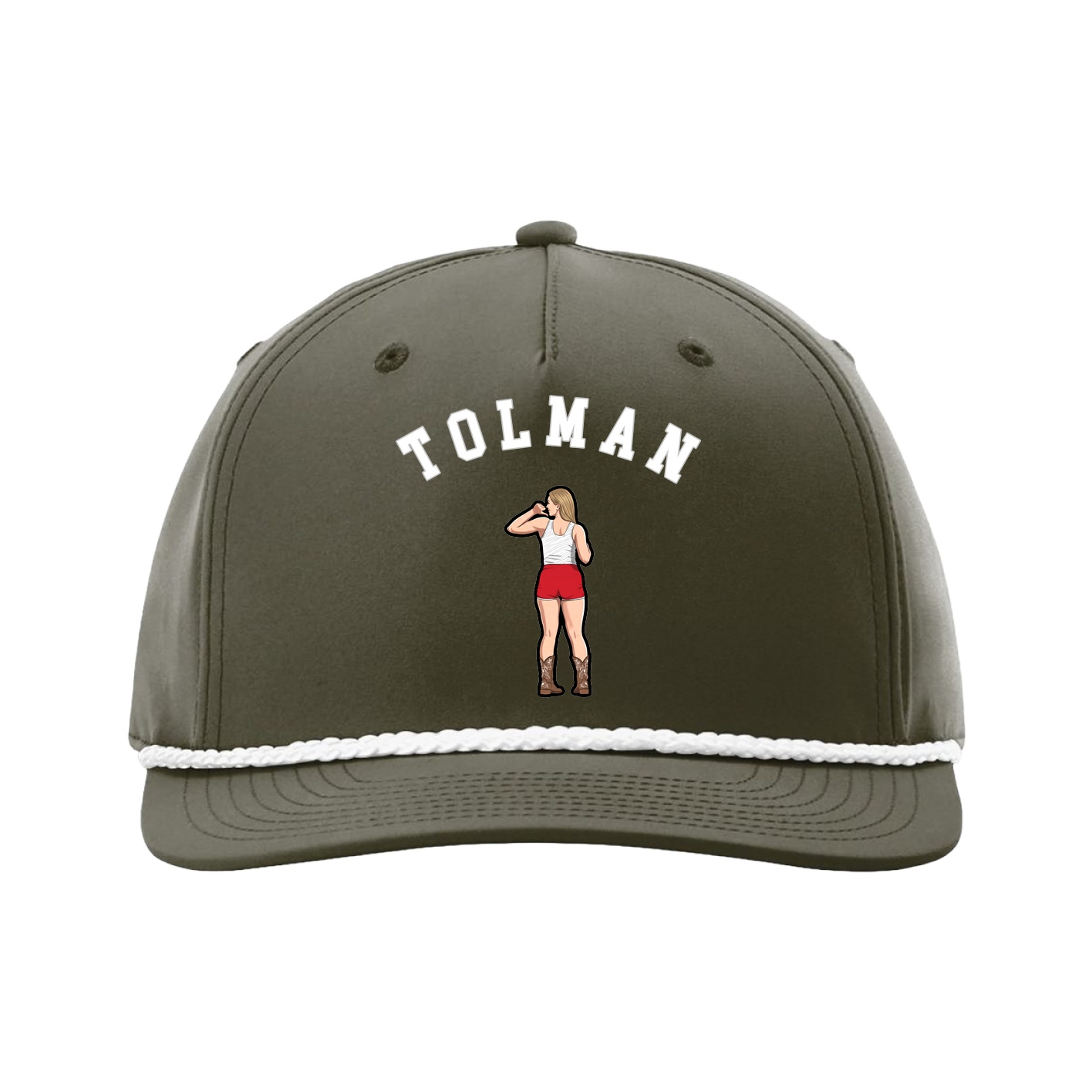 Five-Panel Classic Rope Cap — Shirsey Arch in Green