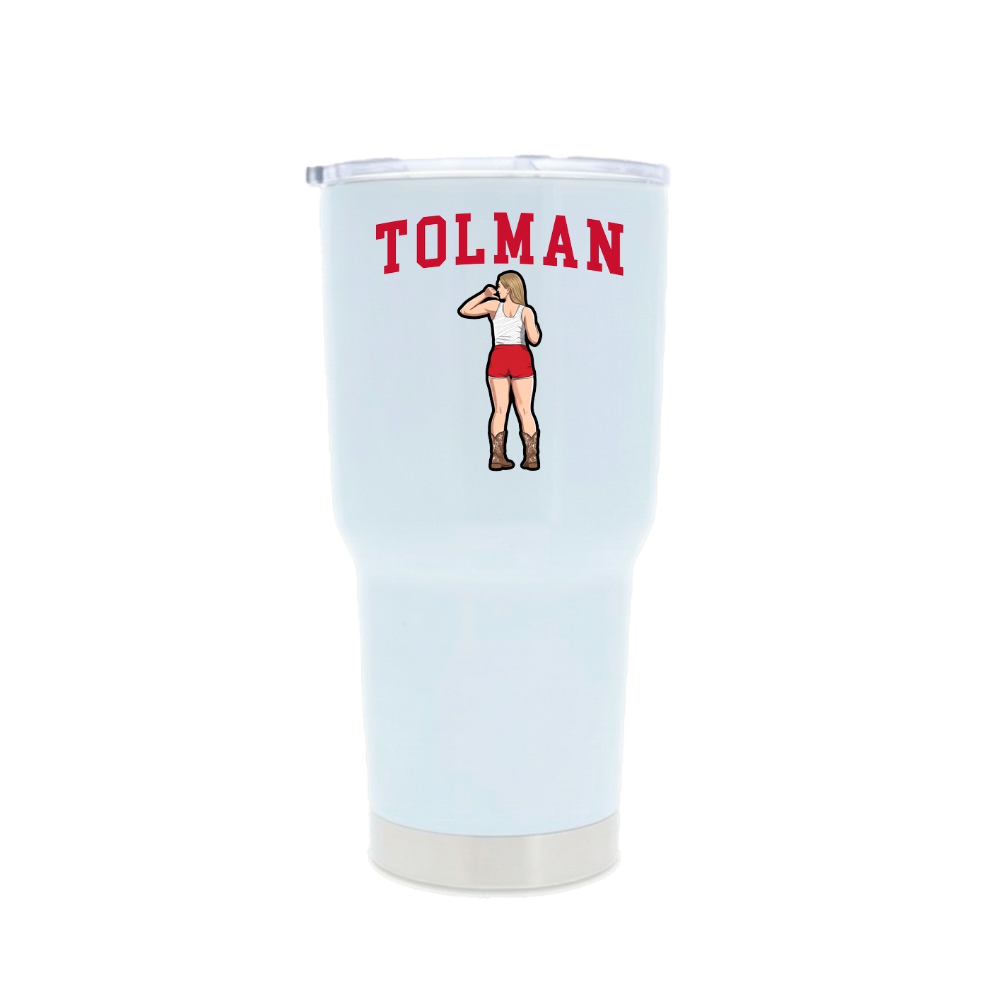 30oz Stainless Steel Tumbler — Shirsey in White