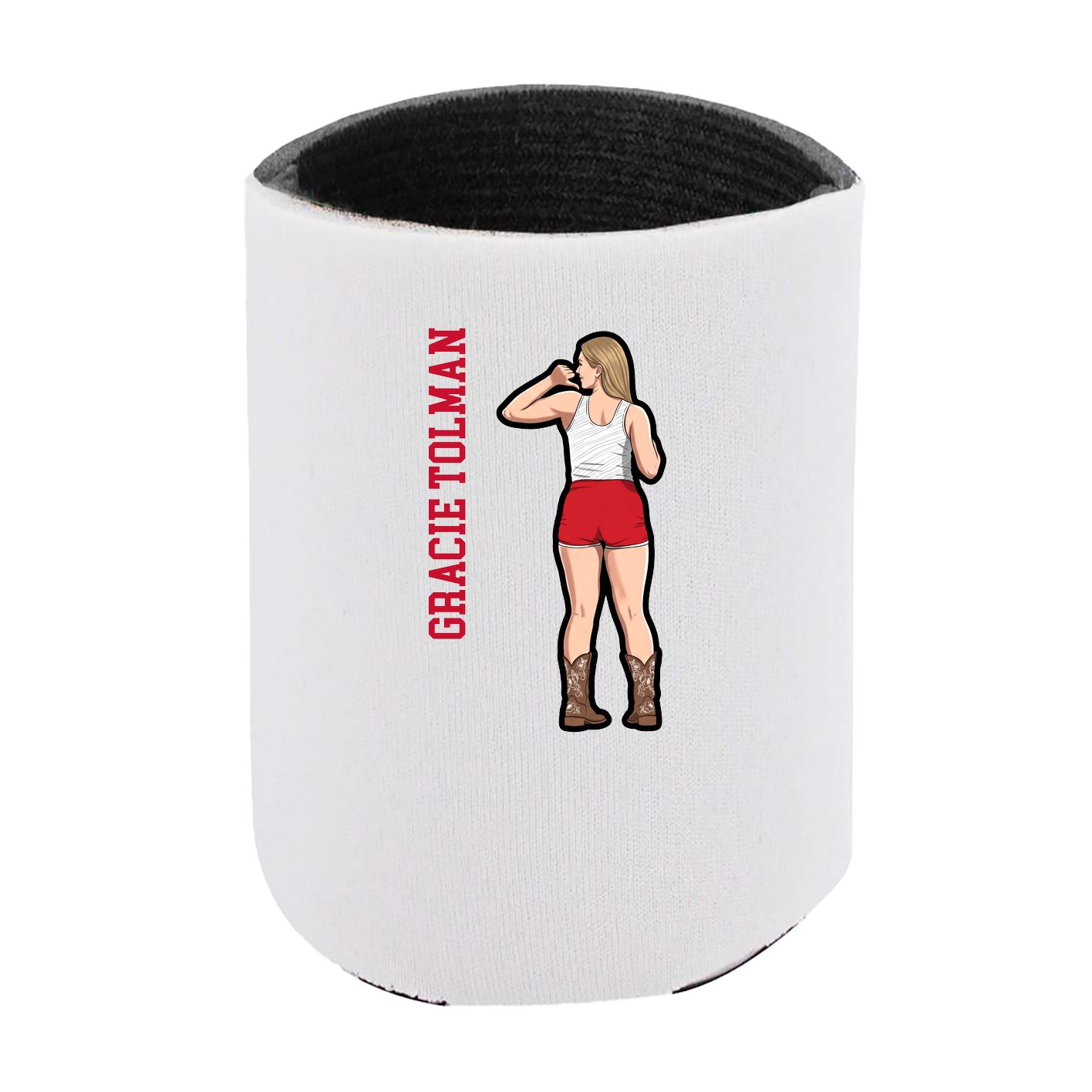 Can Holder — Name Vertical in White