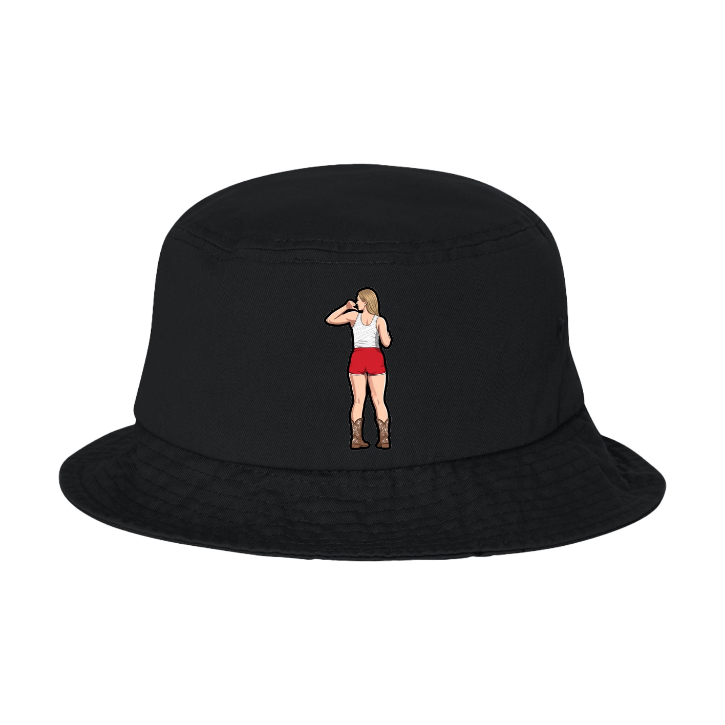 Bucket Cap — Name Vertical in Black