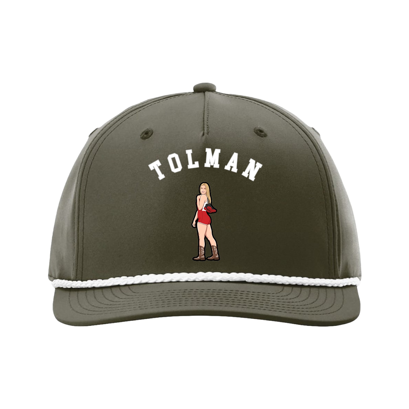 Five-Panel Classic Rope Cap — Shirsey Arch in Green