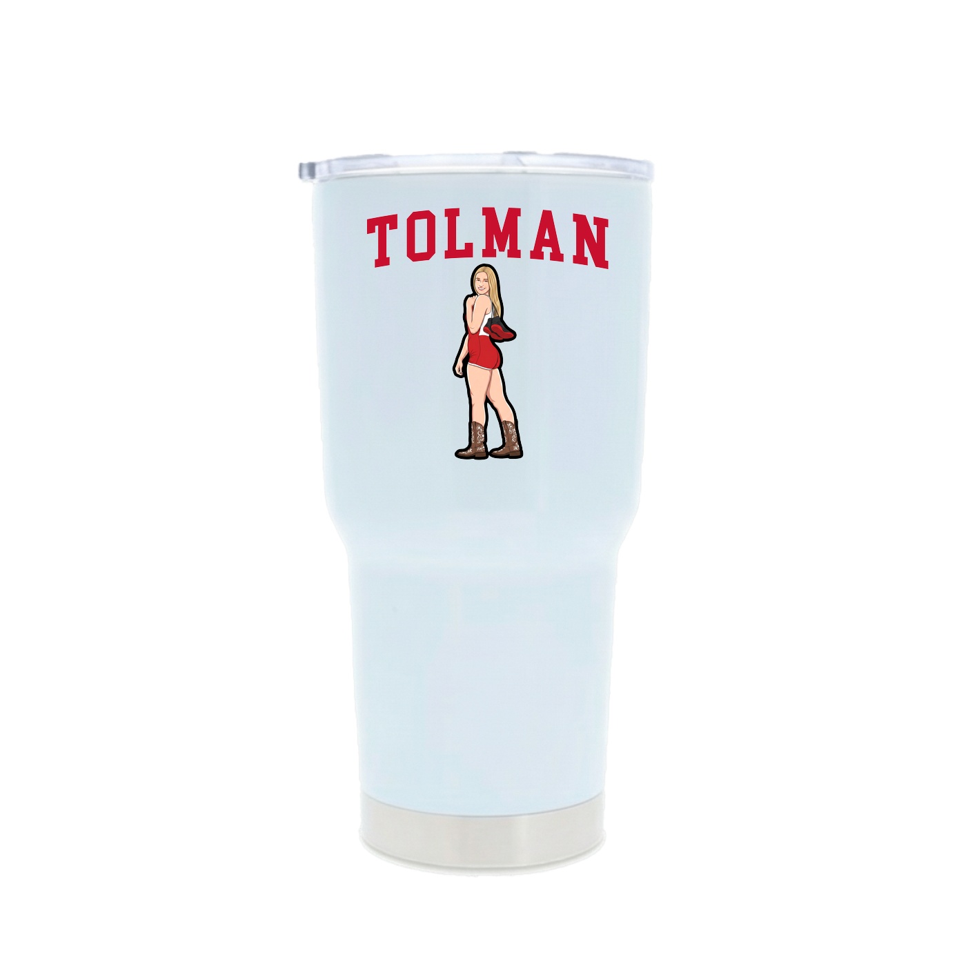 30oz Stainless Steel Tumbler — Shirsey in White