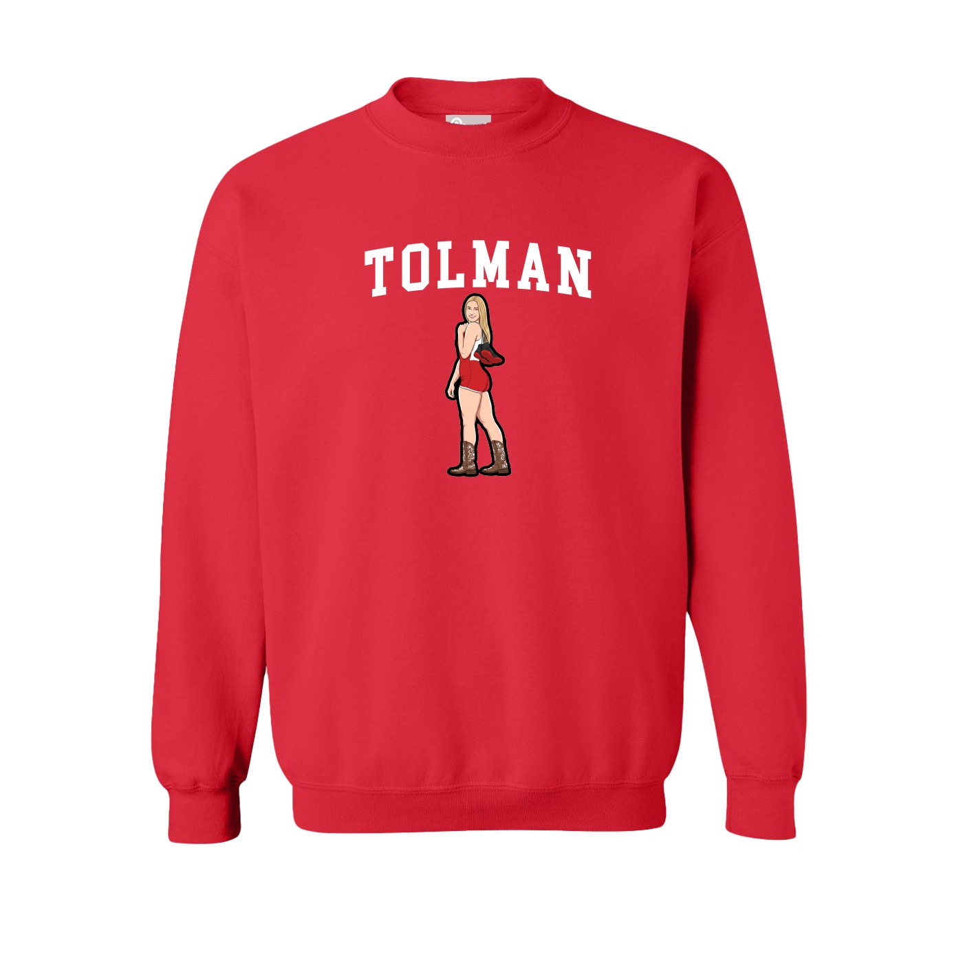 Fleece Crew — Shirsey in Red