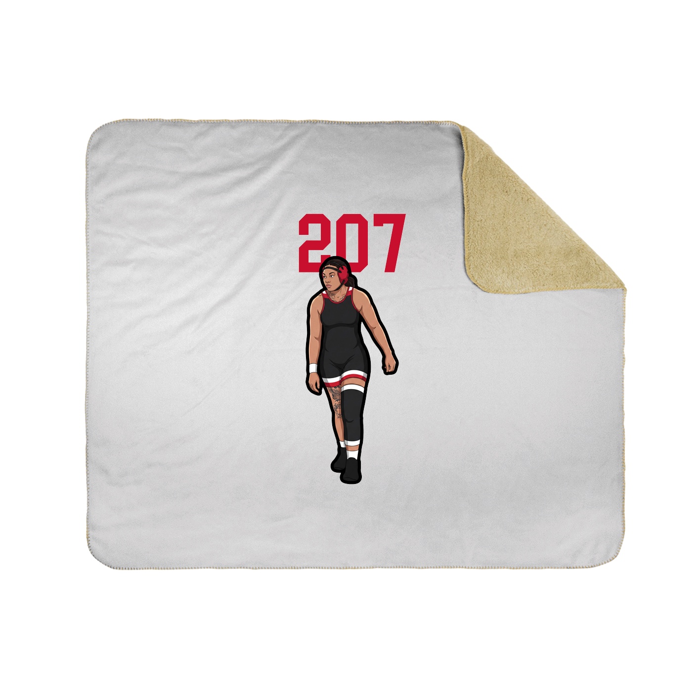 Throw Blanket — Number Top in White