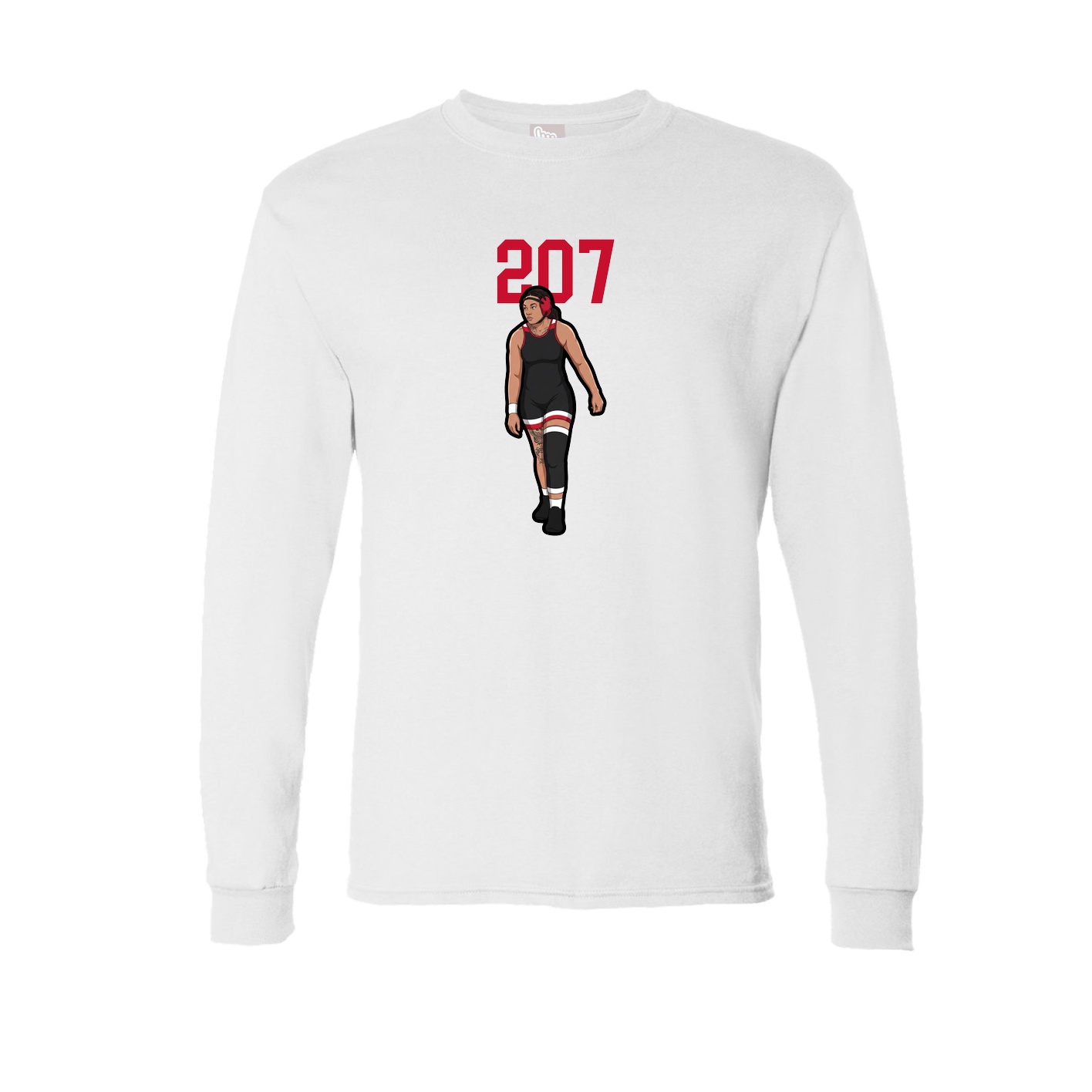 Long Sleeve Tee — Number Top in White