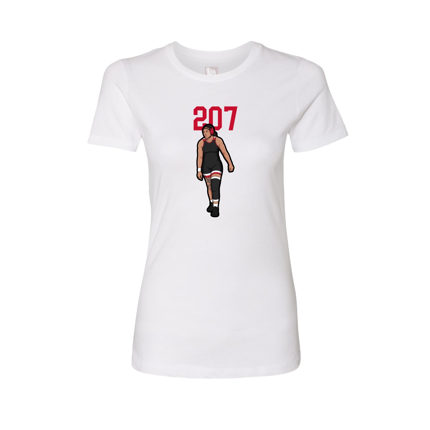 Womens Tee — Number Top in White