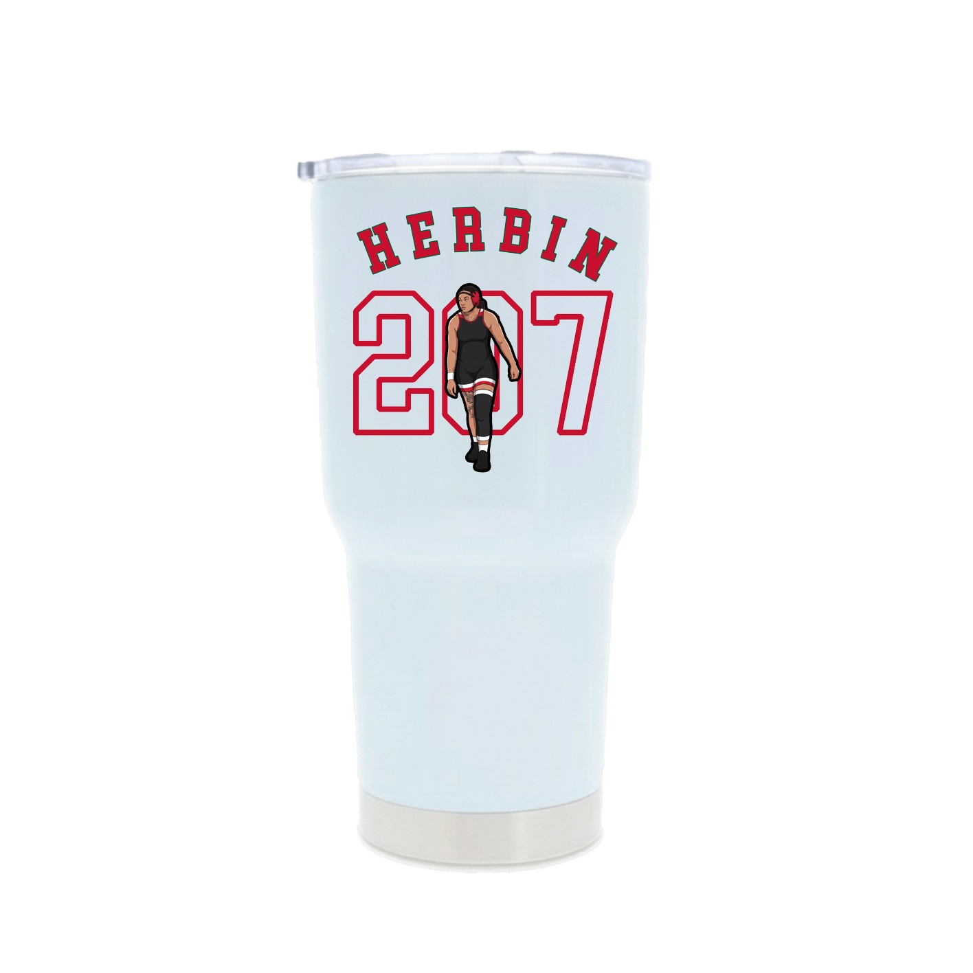 30oz Stainless Steel Tumbler — Shirsey Arch in White