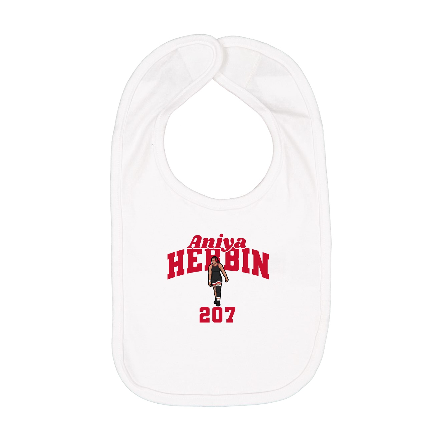 Infant Bib — Signature Arch in White