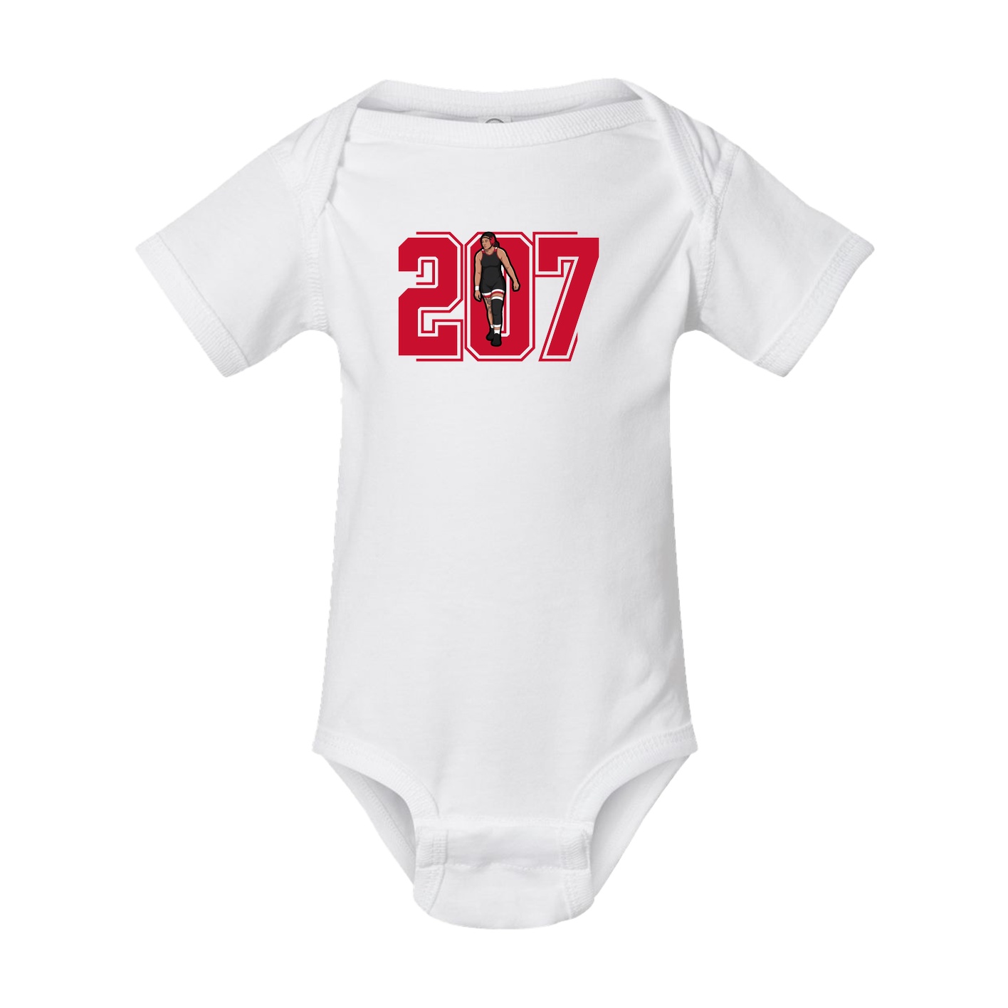 Baby Onesie — Number in White