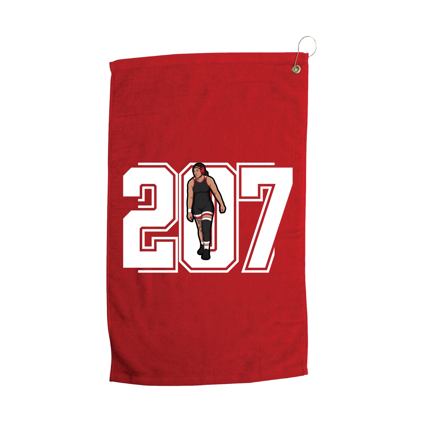 Golf Towel — Number in Red
