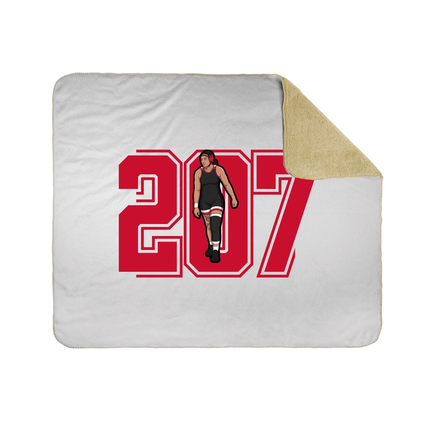 Throw Blanket — Number in White