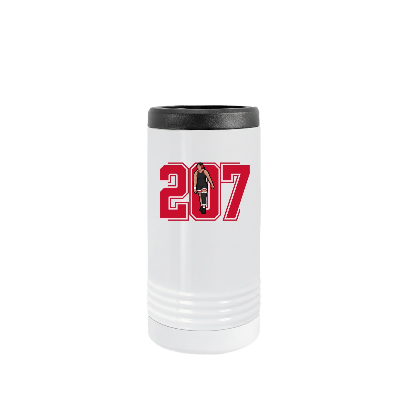 Slim Beverage Holder — Number in White