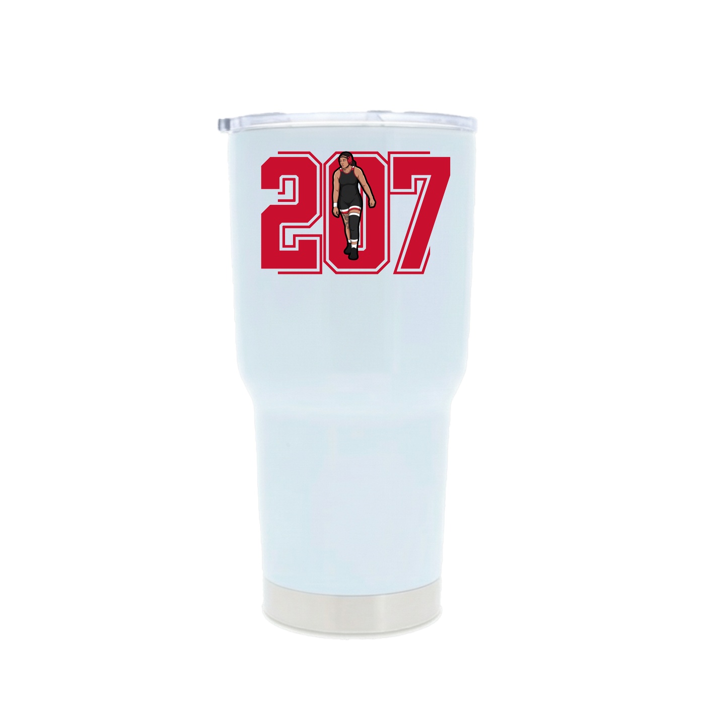 30oz Stainless Steel Tumbler — Number in White
