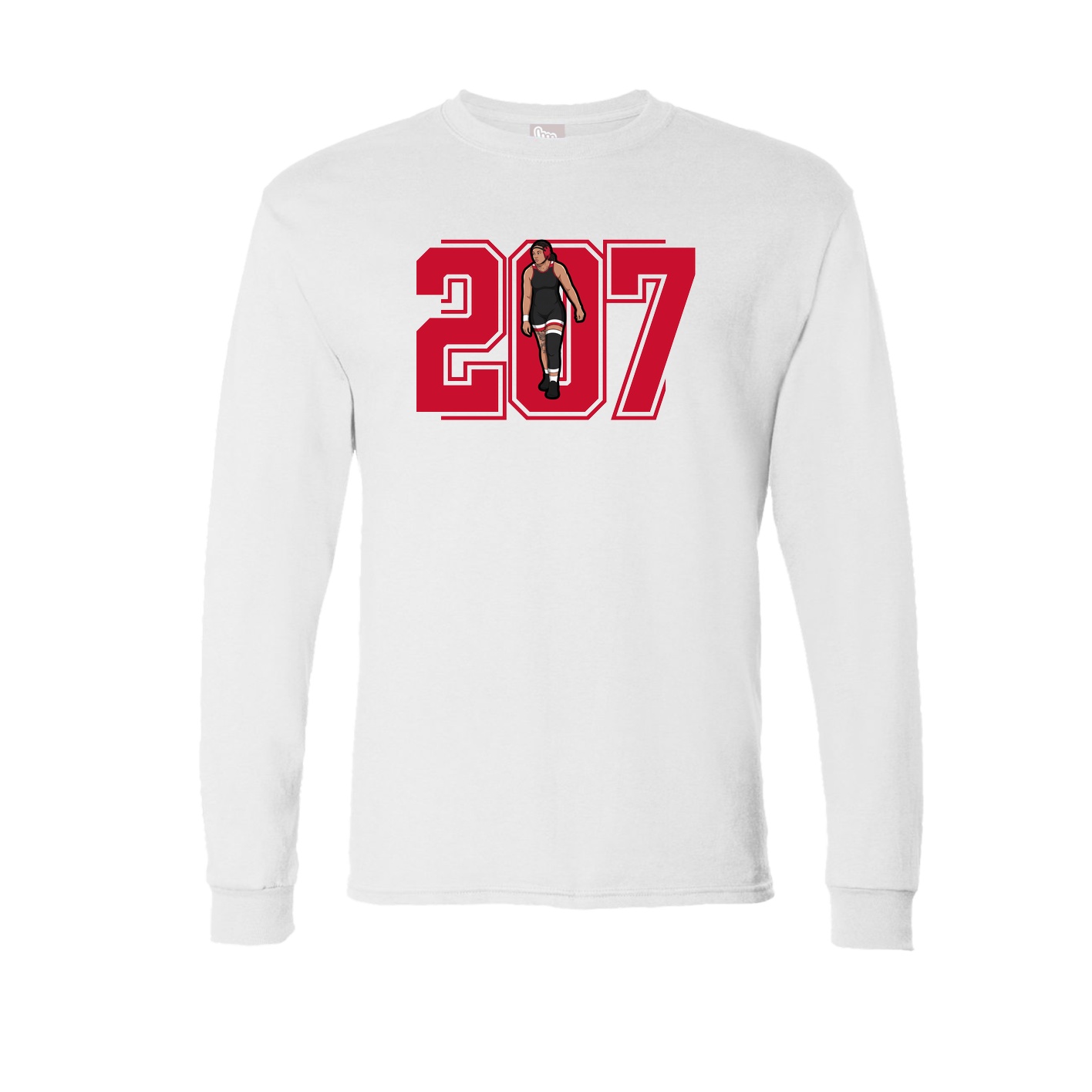 Long Sleeve Tee — Number in White