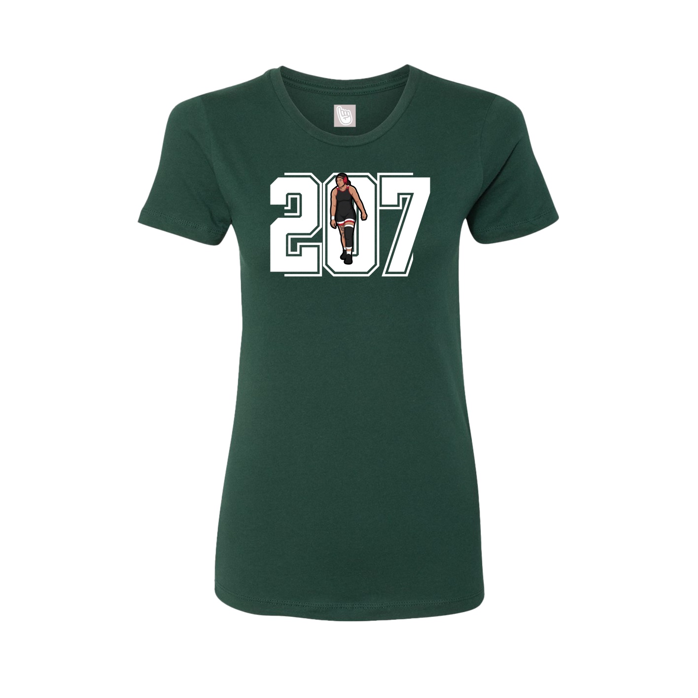 Womens Tee — Number in Green