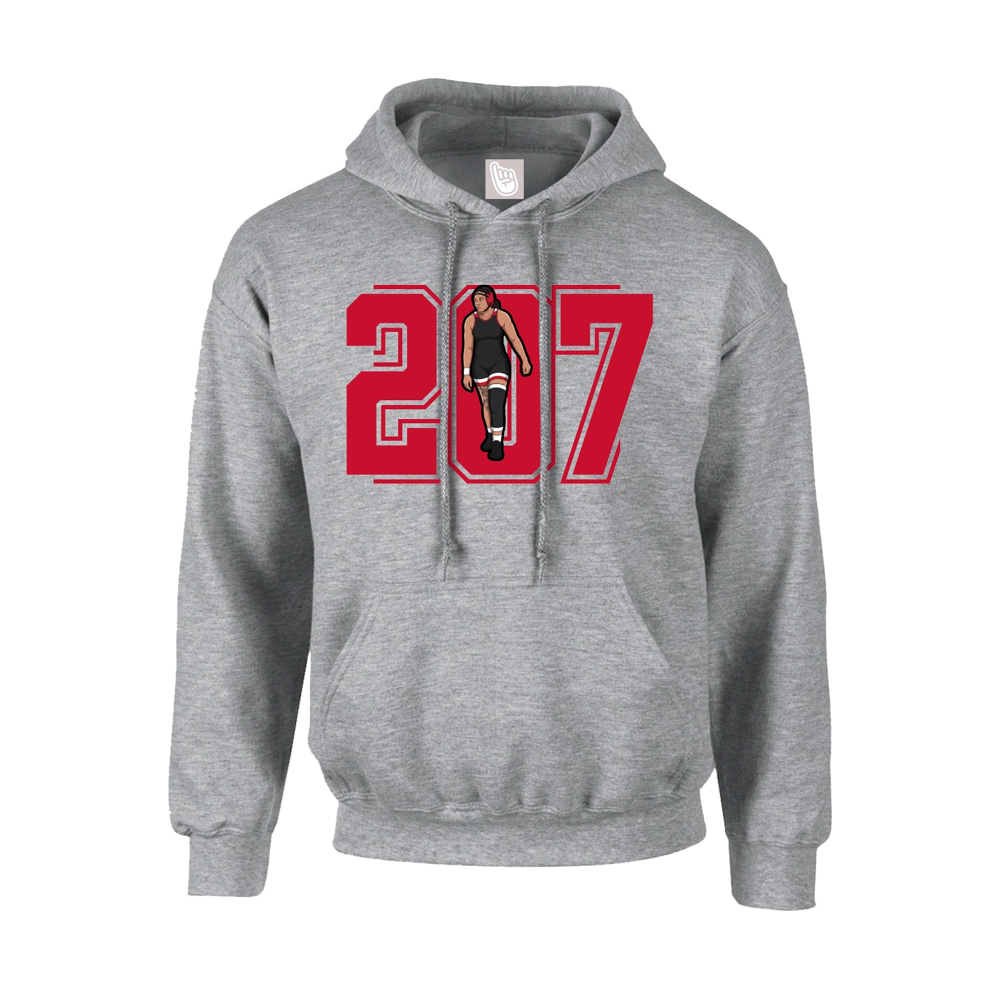 Hoodie — Number in Grey