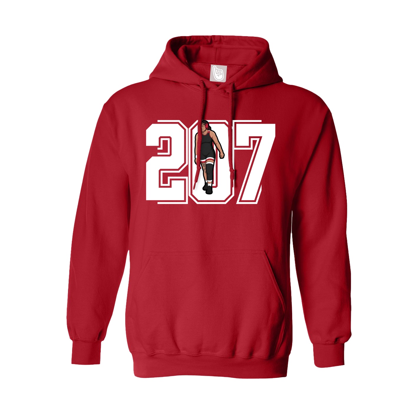 Youth Hoodie — Number in Red