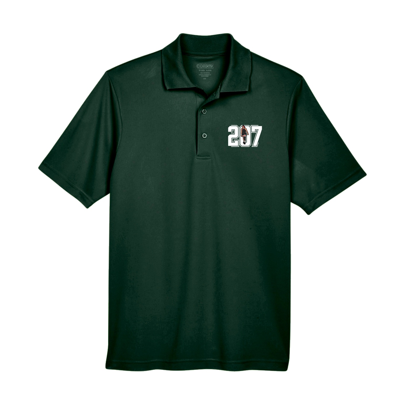 Performance Polo — Number in Green