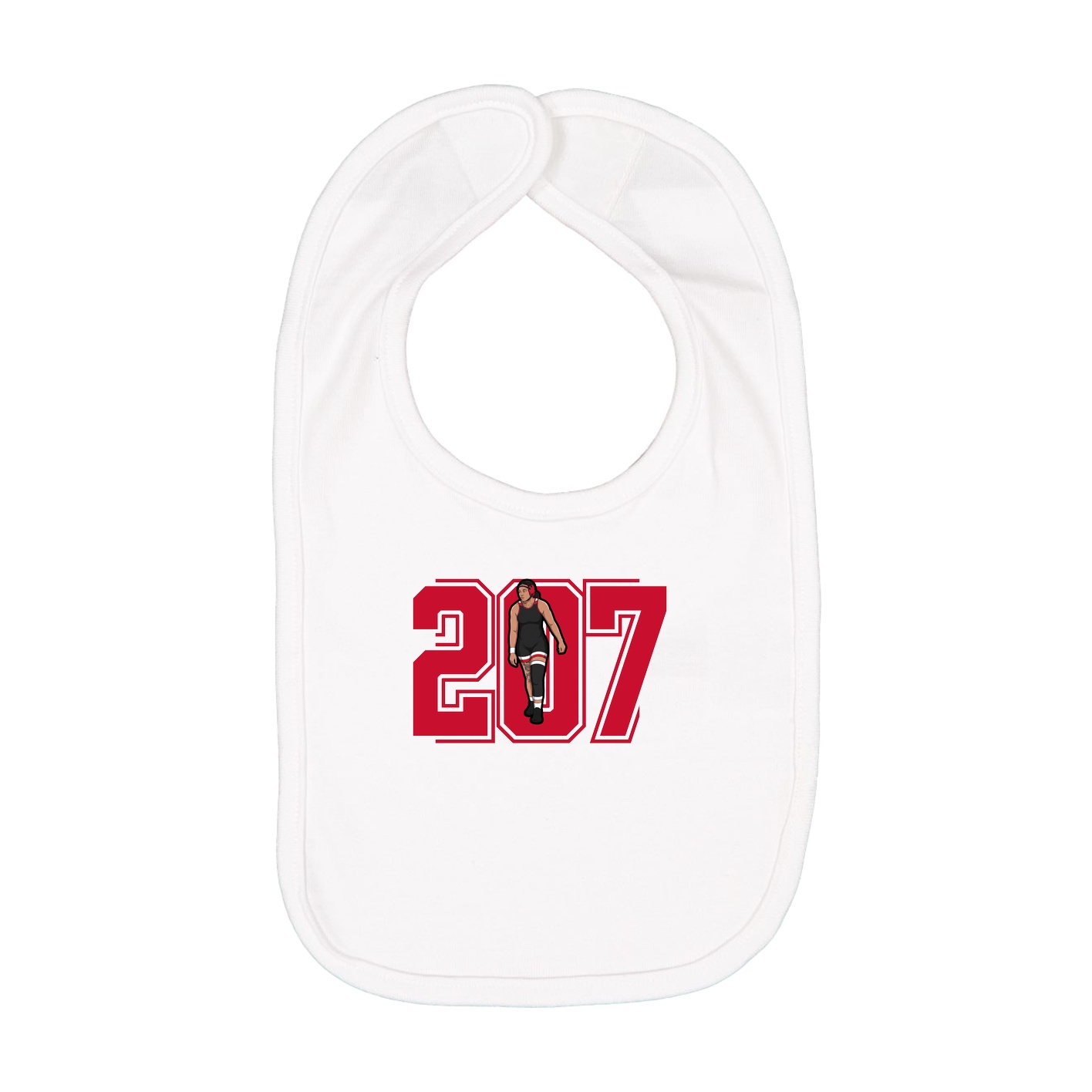 Infant Bib — Number in White