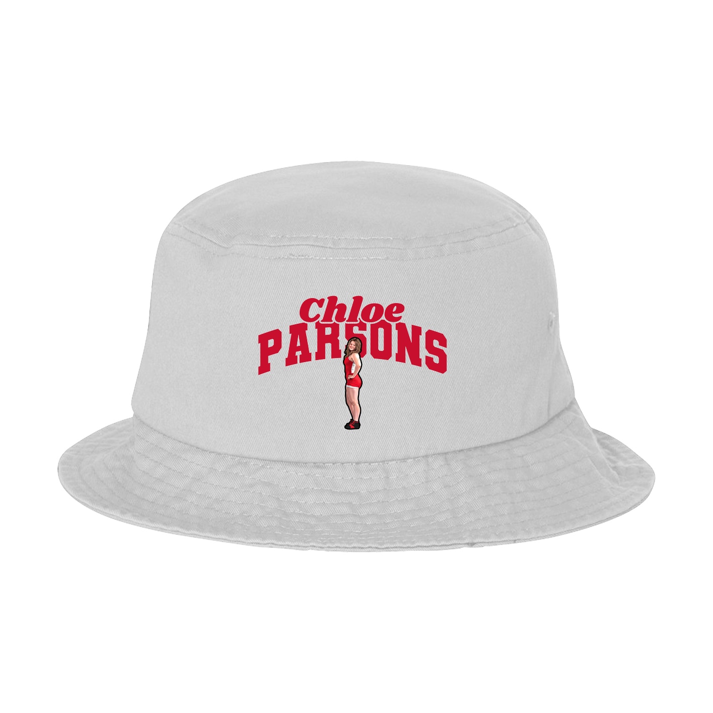 Bucket Cap — Signature Arch in White