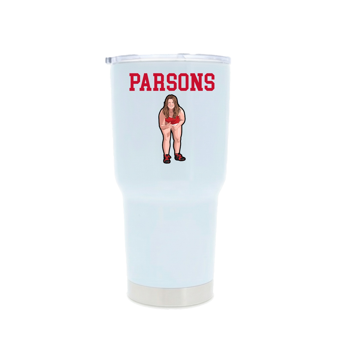 30oz Stainless Steel Tumbler — Shirsey in White