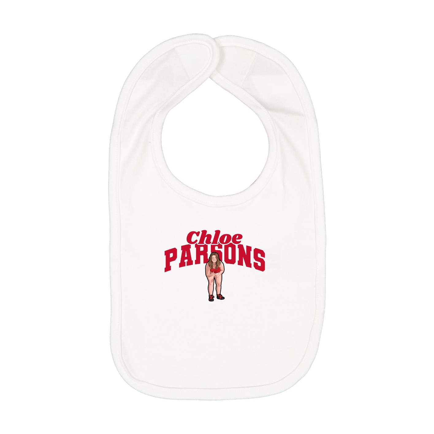 Infant Bib — Signature Arch in White