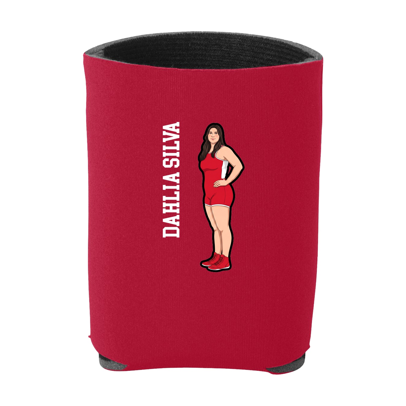 Can Holder — Name Vertical in Red