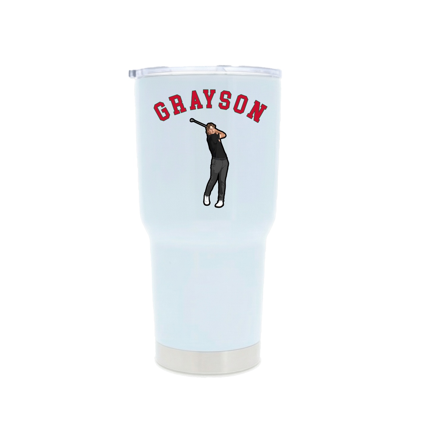 30oz Stainless Steel Tumbler — Shirsey Arch in White