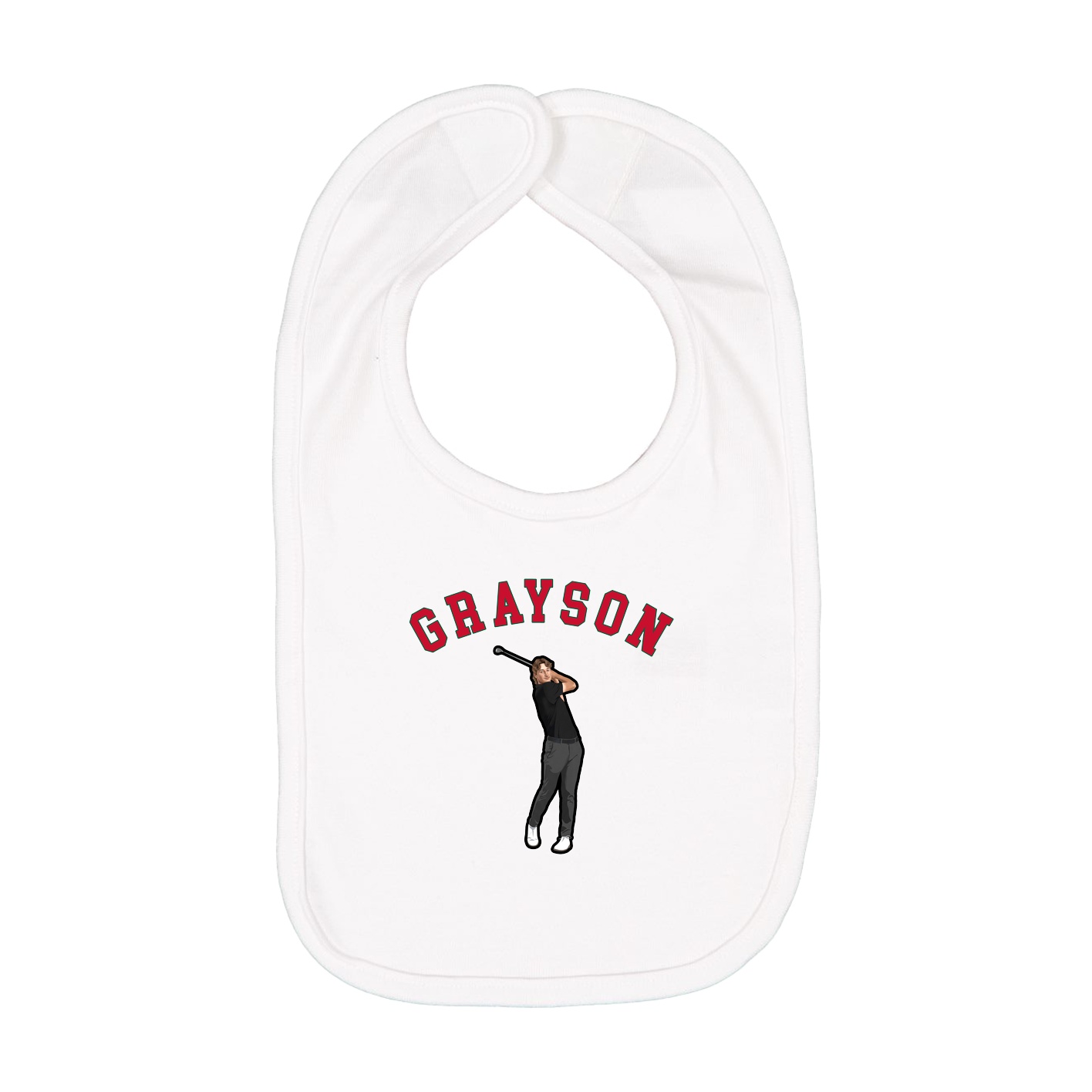 Infant Bib — Shirsey Arch in White