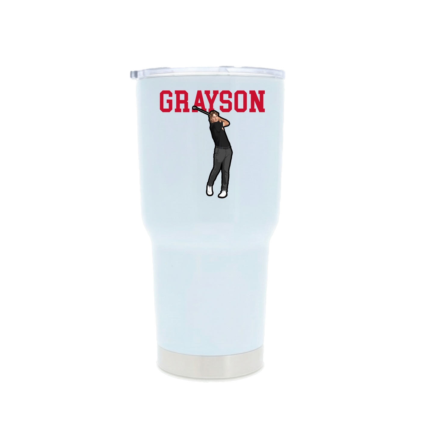 30oz Stainless Steel Tumbler — Shirsey in White