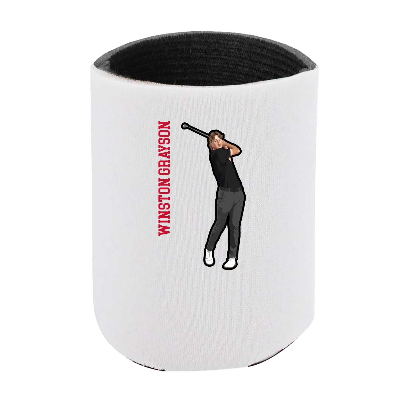 Can Holder — Name Vertical in White